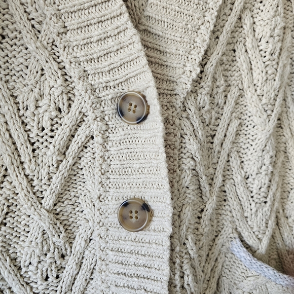 Free People Knit Oversized Baggy V Neck Cardigan Sweater #68 - Picture 8 of 10